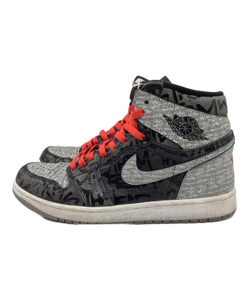 NIKE（ナイキ）NIKE (ナイキ) ハイカットスニーカー ブラック×グレー×レッド サイズ:27.0の古着・服飾アイテム
