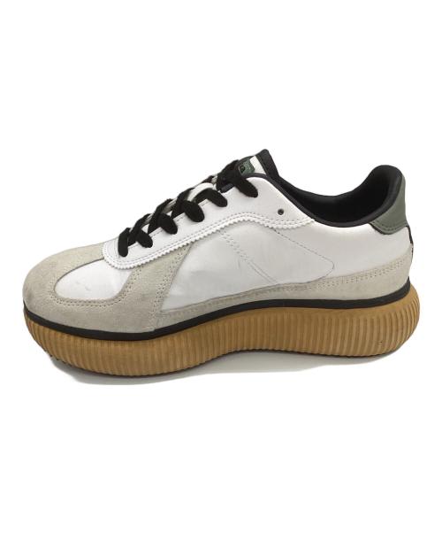 Onitsuka Tiger（オニツカタイガー）Onitsuka Tiger (オニツカタイガー) 厚底スニーカー ホワイト×グレー サイズ:25の古着・服飾アイテム