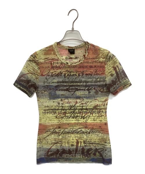 Jean Paul Gaultier FEMME（ジャンポールゴルチエ フェム）Jean Paul GAULTIER FEMME (ジャンポールゴルチェフェム) 半袖カットソー イエロー サイズ:40の古着・服飾アイテム