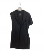 Y'sワイズ）の古着「ノースリーブコート」｜ブラック