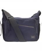 PORTERポーター）の古着「フロントショルダーバッグ」｜ネイビー×ブラック