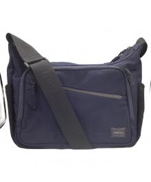 PORTER（ポーター）の古着「フロントショルダーバッグ」｜ネイビー×ブラック