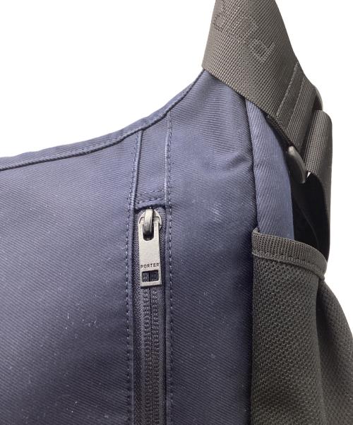 PORTER（ポーター）PORTER (ポーター) フロントショルダーバッグ ネイビー×ブラックの古着・服飾アイテム