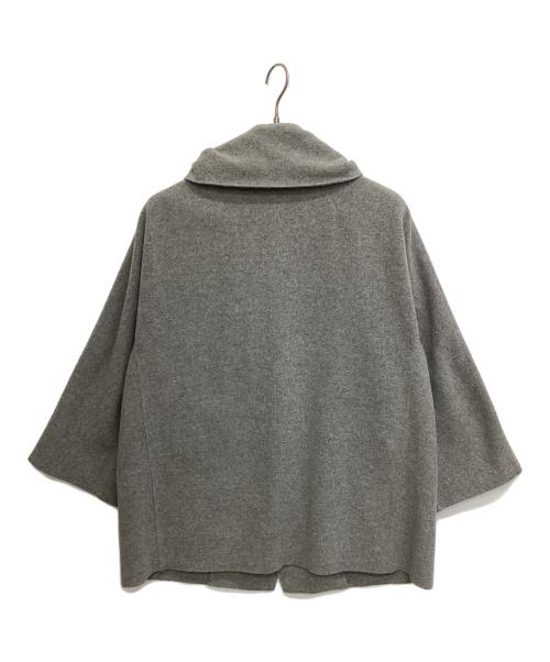 GALERIE VIE（ギャルリーヴィー）GALERIE VIE (ギャルリーヴィー) ランダムウール カラーレスショートトレンチコート グレー サイズ:1の古着・服飾アイテム