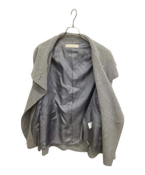 GALERIE VIE（ギャルリーヴィー）GALERIE VIE (ギャルリーヴィー) ランダムウール カラーレスショートトレンチコート グレー サイズ:1の古着・服飾アイテム