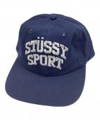 stussy sportステューシー スポーツ）の古着「キャップ」｜ネイビー
