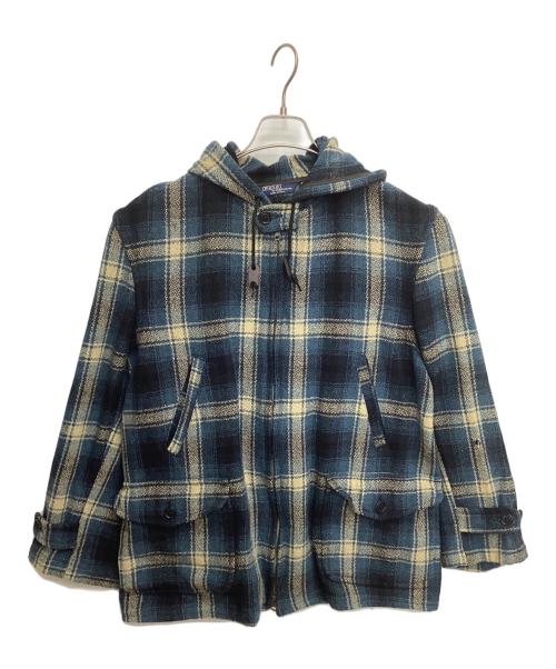 POLO RALPH LAUREN（ポロ・ラルフローレン）POLO RALPH LAUREN (ポロ・ラルフローレン) チェックジャケット ベージュ×ブルー×ネイビー サイズ:Mの古着・服飾アイテム
