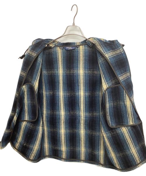 POLO RALPH LAUREN（ポロ・ラルフローレン）POLO RALPH LAUREN (ポロ・ラルフローレン) チェックジャケット ベージュ×ブルー×ネイビー サイズ:Mの古着・服飾アイテム