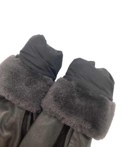 EMMETI（エンメティ）EMMETI (エンメティ) ムートンダウンコート ブラック サイズ:52の古着・服飾アイテム