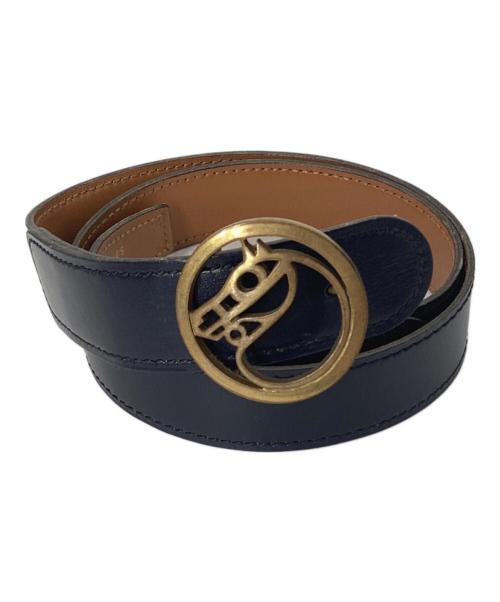 HERMES（エルメス）HERMES (エルメス) ホースバックルベルト ネイビー×ブラウンの古着・服飾アイテム