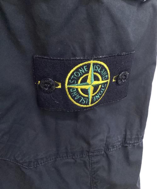 STONE ISLAND（ストーンアイランド）STONE ISLAND (ストーンアイランド) コットンポプリンストレッチシャーリングテーパードカーゴパンツ ブラック サイズ:76cm (W30)の古着・服飾アイテム