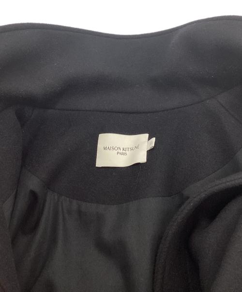 maison kitsune（メゾンキツネ）MAISON KITSUNE (メゾンキツネ) ウールコート ブラック サイズ:ＸＳの古着・服飾アイテム