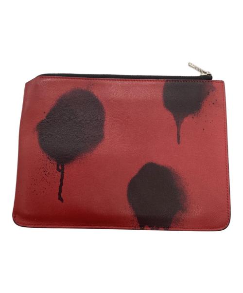 Acne studios（アクネ ストゥディオス）ACNE STUDIOS (アクネ ストゥディオス) グラフティプリントドキュメントホルダー ブラック×レッドの古着・服飾アイテム