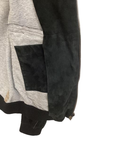 HERNO（ヘルノ）HERNO (ヘルノ) ボンディングスウェードフーデッドブルゾン ブラック サイズ:42の古着・服飾アイテム