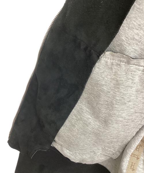 HERNO（ヘルノ）HERNO (ヘルノ) ボンディングスウェードフーデッドブルゾン ブラック サイズ:42の古着・服飾アイテム