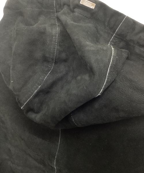 HERNO（ヘルノ）HERNO (ヘルノ) ボンディングスウェードフーデッドブルゾン ブラック サイズ:42の古着・服飾アイテム