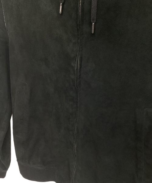 HERNO（ヘルノ）HERNO (ヘルノ) ボンディングスウェードフーデッドブルゾン ブラック サイズ:42の古着・服飾アイテム