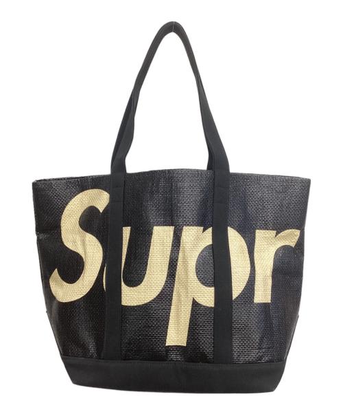 SUPREME（シュプリーム）Supreme (シュプリーム) トートバッグ ブラック×ベージュの古着・服飾アイテム