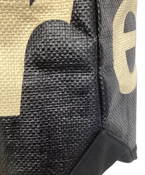 SUPREME（シュプリーム）Supreme (シュプリーム) トートバッグ ブラック×ベージュの古着・服飾アイテム