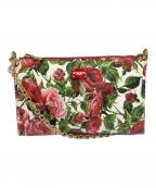 DOLCE & GABBANAドルチェ＆ガッバーナ）の古着「チェーンショルダーバッグ」｜ホワイト×レッド