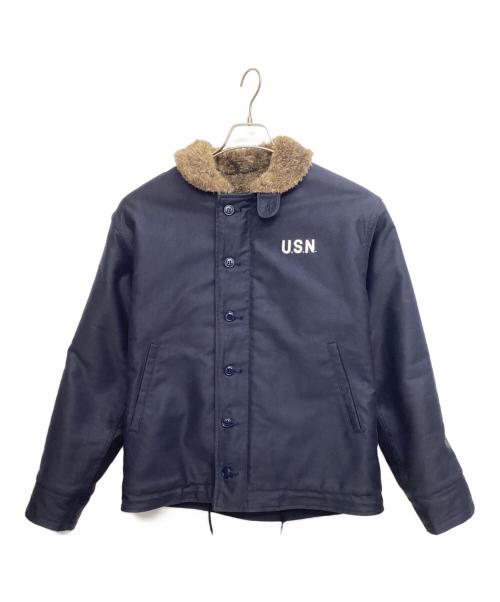 HOUSTON（ヒューストン）HOUSTON (ヒューストン) デッキジャケット ネイビー サイズ:40の古着・服飾アイテム