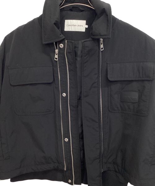 Calvin Klein Jeans（カルバンクラインジーンズ）Calvin Klein Jeans (カルバンクラインジーンズ) 2 IN 1 COLLAR JACKET ブラック サイズ:Lの古着・服飾アイテム