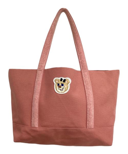 LOVERARY by FEILER（ラブラリー バイ フェイラー）LOVERARY BY FEILER (ラブラリー バイ フェイラー) オールドテディガール ワッペントートバッグ ピンクの古着・服飾アイテム