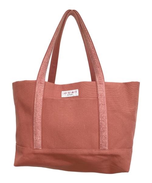 LOVERARY by FEILER（ラブラリー バイ フェイラー）LOVERARY BY FEILER (ラブラリー バイ フェイラー) オールドテディガール ワッペントートバッグ ピンクの古着・服飾アイテム