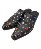 JUNYA WATANABE COMME des GARCONS(ジュンヤワタナベ コムデギャルソン）の古着「Studs leather sandals　レザーサンダル」｜ブラック