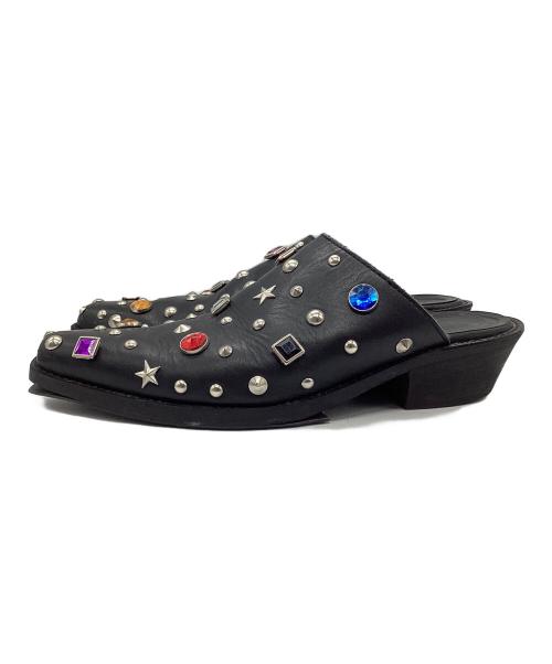 JUNYA WATANABE COMME des GARCONS（(ジュンヤワタナベ コムデギャルソン）JUNYA WATANABE COMME des GARCONS ((ジュンヤワタナベ コムデギャルソン) Studs leather sandals　レザーサンダル ブラック サイズ:Mの古着・服飾アイテム