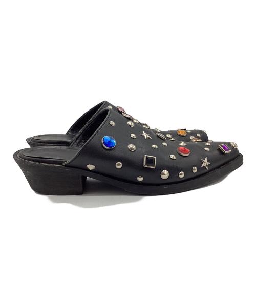 JUNYA WATANABE COMME des GARCONS（(ジュンヤワタナベ コムデギャルソン）JUNYA WATANABE COMME des GARCONS ((ジュンヤワタナベ コムデギャルソン) Studs leather sandals　レザーサンダル ブラック サイズ:Mの古着・服飾アイテム