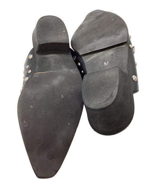 JUNYA WATANABE COMME des GARCONS（(ジュンヤワタナベ コムデギャルソン）JUNYA WATANABE COMME des GARCONS ((ジュンヤワタナベ コムデギャルソン) Studs leather sandals　レザーサンダル ブラック サイズ:Mの古着・服飾アイテム