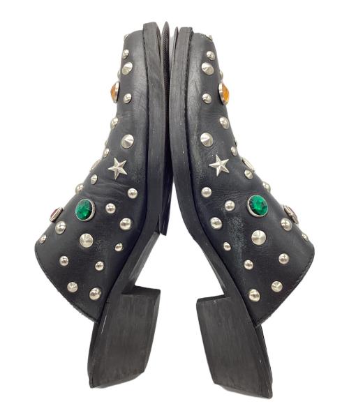 JUNYA WATANABE COMME des GARCONS（(ジュンヤワタナベ コムデギャルソン）JUNYA WATANABE COMME des GARCONS ((ジュンヤワタナベ コムデギャルソン) Studs leather sandals　レザーサンダル ブラック サイズ:Mの古着・服飾アイテム