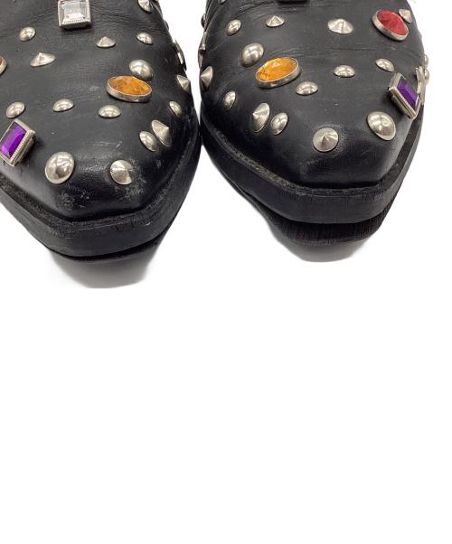 JUNYA WATANABE COMME des GARCONS（(ジュンヤワタナベ コムデギャルソン）JUNYA WATANABE COMME des GARCONS ((ジュンヤワタナベ コムデギャルソン) Studs leather sandals　レザーサンダル ブラック サイズ:Mの古着・服飾アイテム
