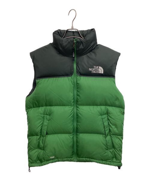 THE NORTH FACE（ザ ノース フェイス）THE NORTH FACE (ザ ノース フェイス) ヌプシダウンベスト グリーン×ブラック サイズ:Mの古着・服飾アイテム