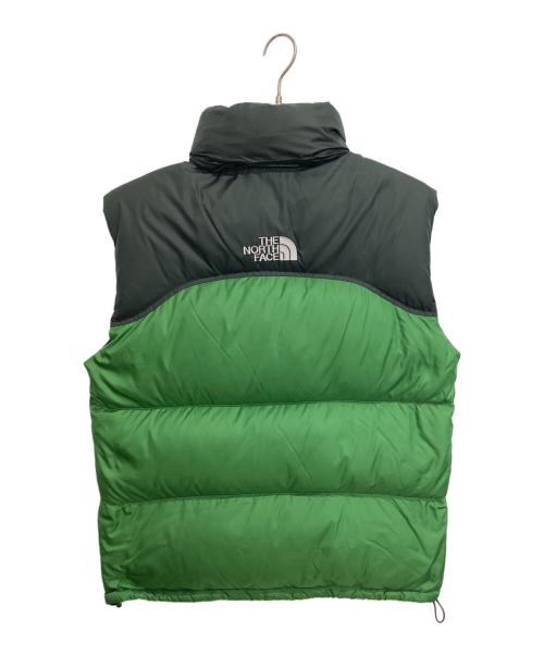 THE NORTH FACE（ザ ノース フェイス）THE NORTH FACE (ザ ノース フェイス) ヌプシダウンベスト グリーン×ブラック サイズ:Mの古着・服飾アイテム