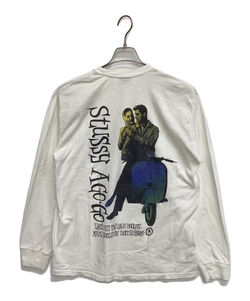 stussy（ステューシー）stussy (ステューシー) ロングスリーブTシャツ ホワイト サイズ:Lの古着・服飾アイテム