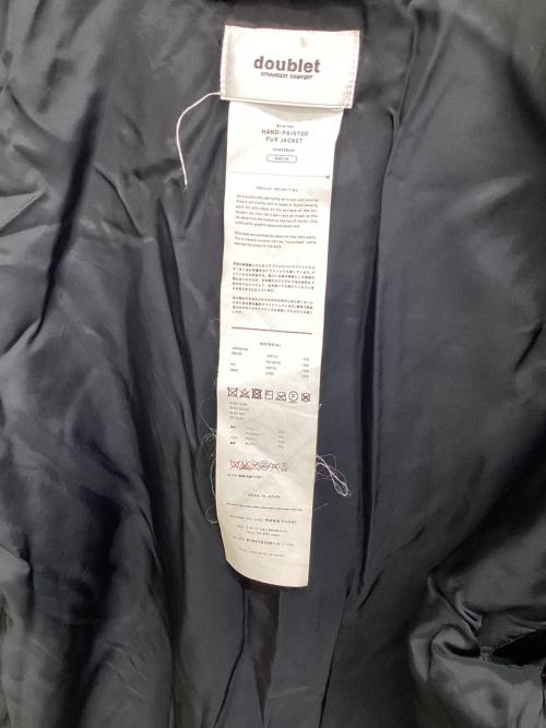 doublet（ダブレット）doublet (ダブレット) ハンドペインテッドファージャケット ブラック サイズ:Mの古着・服飾アイテム