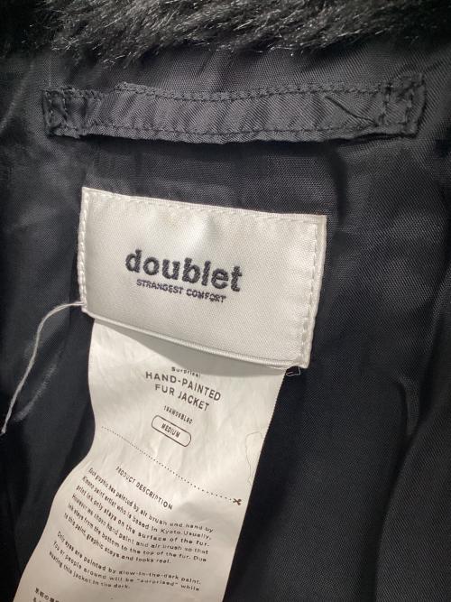 doublet（ダブレット）doublet (ダブレット) ハンドペインテッドファージャケット ブラック サイズ:Mの古着・服飾アイテム