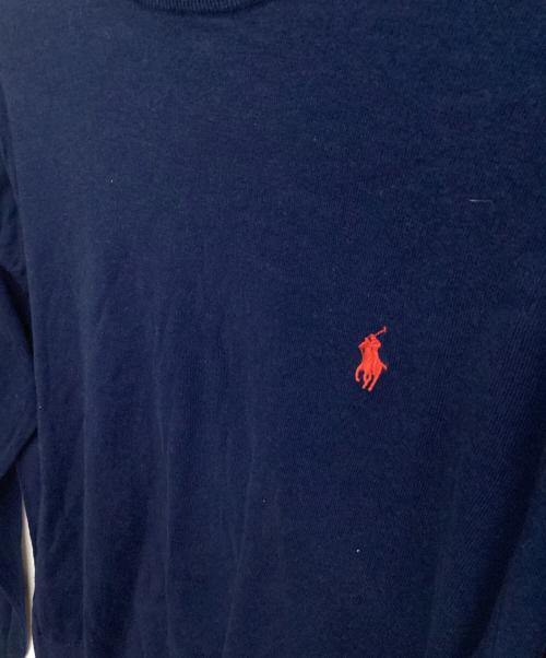 POLO RALPH LAUREN（ポロ・ラルフローレン）POLO RALPH LAUREN (ポロ・ラルフローレン) 薄手ニット ネイビー サイズ:L 未使用品の古着・服飾アイテム