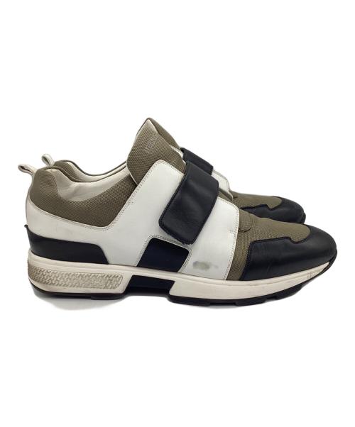 HERMES（エルメス）HERMES (エルメス) ベルクロスニーカー カーキ×ホワイト サイズ:42 1/2の古着・服飾アイテム
