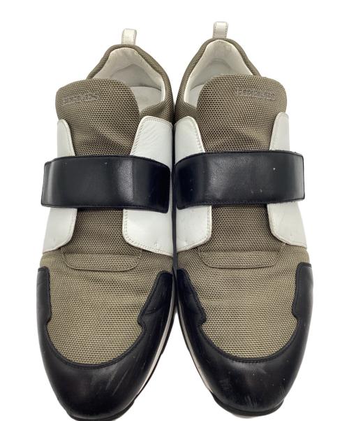 HERMES（エルメス）HERMES (エルメス) ベルクロスニーカー カーキ×ホワイト サイズ:42 1/2の古着・服飾アイテム