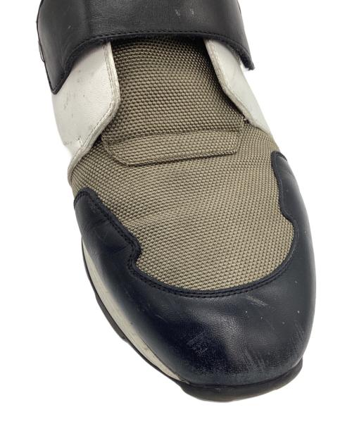 HERMES（エルメス）HERMES (エルメス) ベルクロスニーカー カーキ×ホワイト サイズ:42 1/2の古着・服飾アイテム