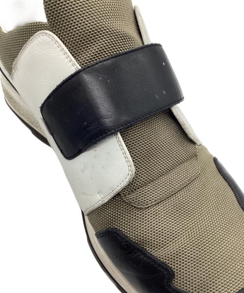 HERMES（エルメス）HERMES (エルメス) ベルクロスニーカー カーキ×ホワイト サイズ:42 1/2の古着・服飾アイテム