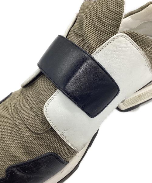 HERMES（エルメス）HERMES (エルメス) ベルクロスニーカー カーキ×ホワイト サイズ:42 1/2の古着・服飾アイテム