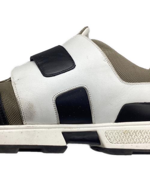 HERMES（エルメス）HERMES (エルメス) ベルクロスニーカー カーキ×ホワイト サイズ:42 1/2の古着・服飾アイテム