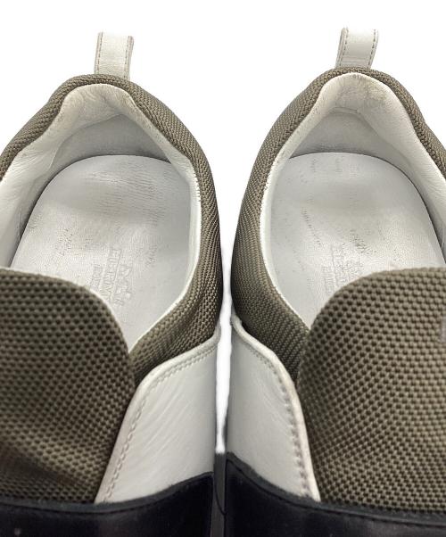 HERMES（エルメス）HERMES (エルメス) ベルクロスニーカー カーキ×ホワイト サイズ:42 1/2の古着・服飾アイテム