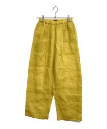 ISSEY MIYAKE PERMANENTE（イッセイミヤケ ペルマネンテ）の古着「リネンパンツ」｜イエロー