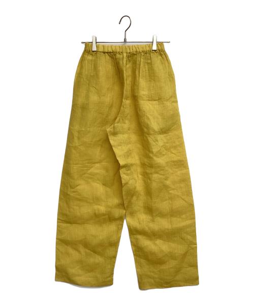 ISSEY MIYAKE PERMANENTE（イッセイミヤケ ペルマネンテ）ISSEY MIYAKE PERMANENTE (イッセイミヤケ ペルマネンテ) リネンパンツ イエロー サイズ:Mの古着・服飾アイテム