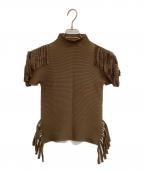 me ISSEY MIYAKEミーイッセイ ミヤケ）の古着「半袖カットソー」｜ブラウン